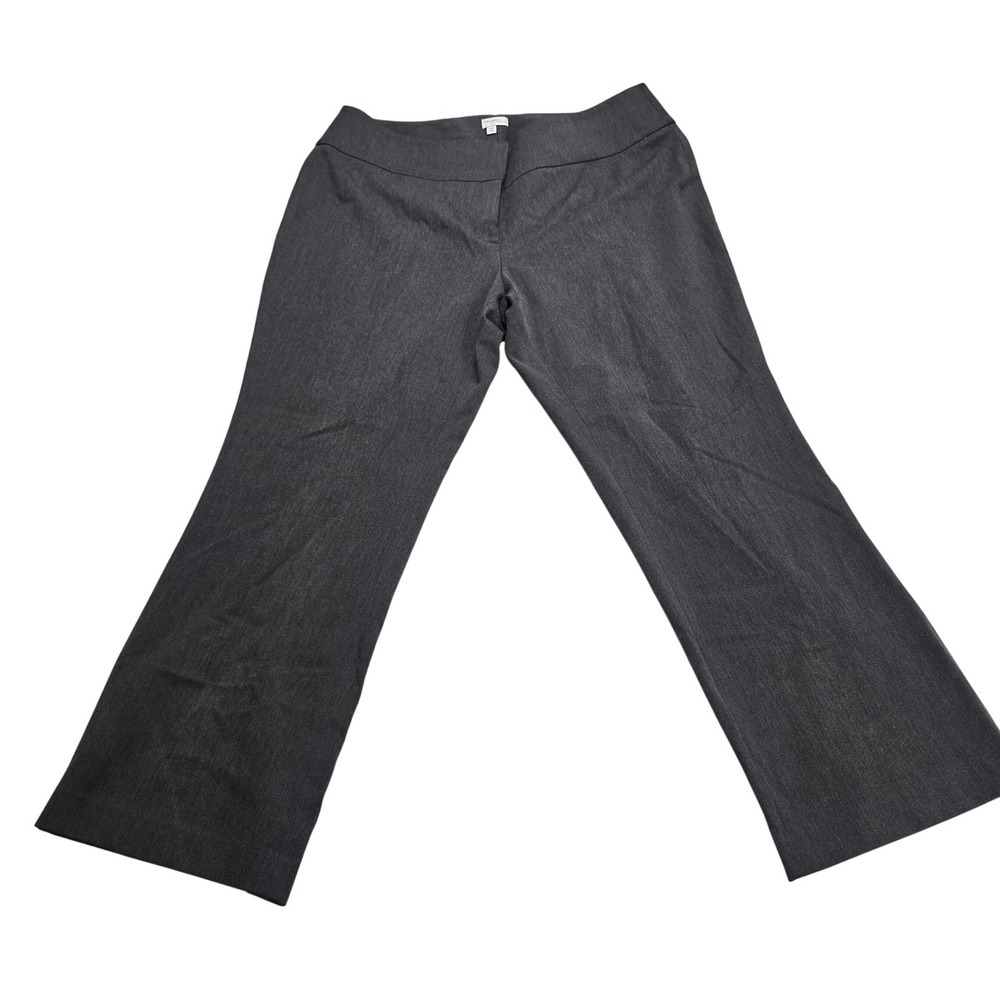 Halogen Dress Pants Women 14WP Gray Good Petite Wide Leg Stretch Officecore